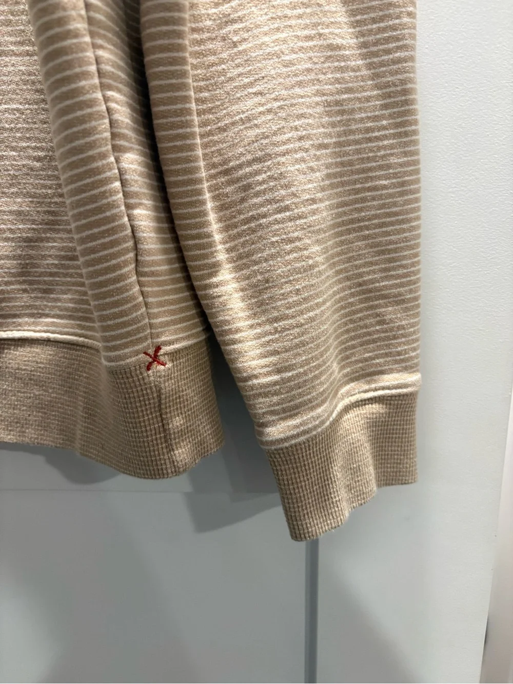 Jachs Beige Striped Crewneck Sweater - Men's Neutral Pullover